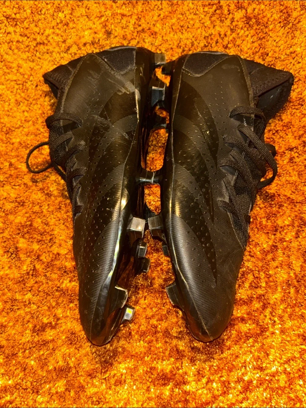 adidas Black Men's Lightweight Athletic Lace-Up Shoes